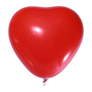 15 Balões 30cm Coração Vermelho