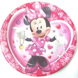 8 Pratos Minnie Hearts
