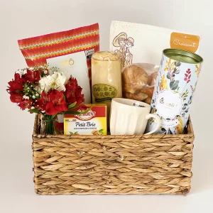 Cesta Premium com Flores