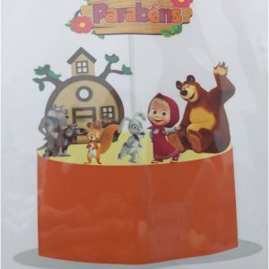 Topo Para Bolo Masha e Urso